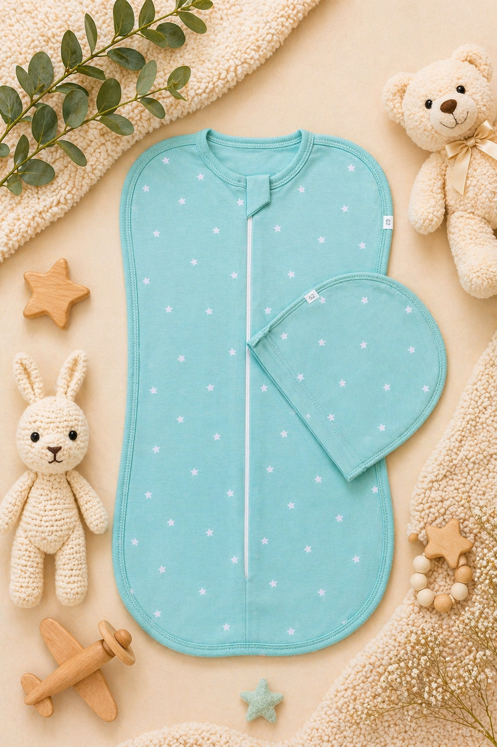 Newborn Sleep Cocoon - Mint