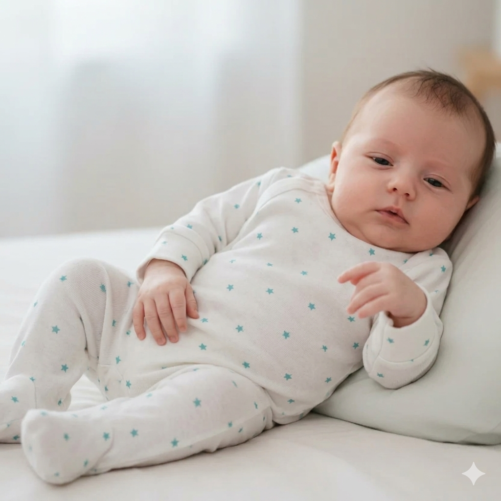 Sleepsuit Zipper - Mint Stars
