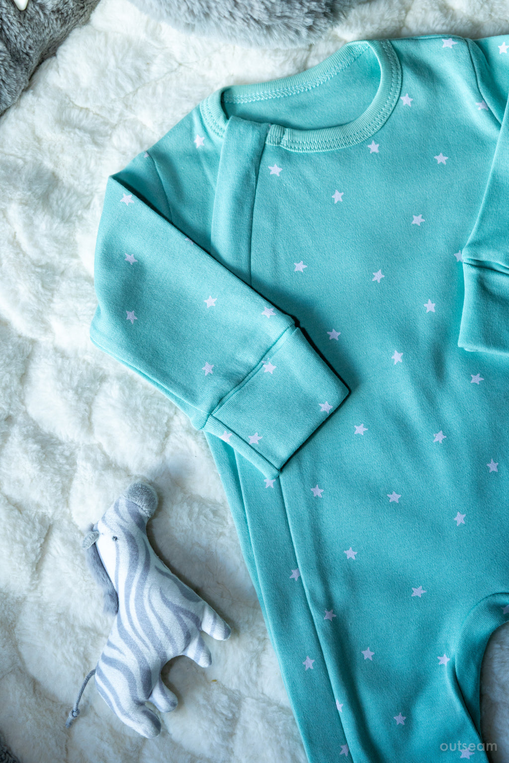 Outseam Sleepsuit Zipper Mint — detail view 2