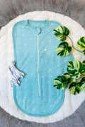 Outseam Newborn Sleep Cocoon - Mint — soft cotton baby sleep cocoon with outward seams